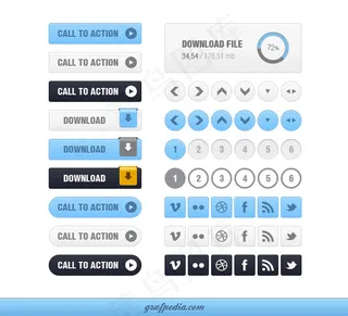 界面小元素集合PSD素材