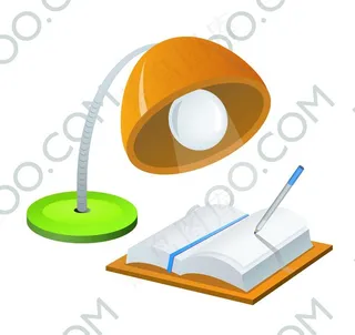 台灯 记录本 书写 学习 勤奋图片