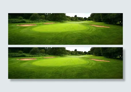 高尔夫球场banner创意背景　