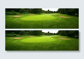 高尔夫球场banner创意背景　