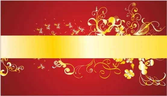 红底金色花纹