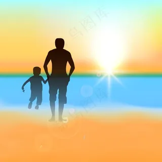 快乐的父亲节贺卡或背景