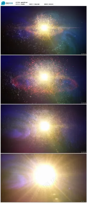震撼绚丽星空粒子爆发视频素材 震撼绚丽星空粒子爆发视频素材