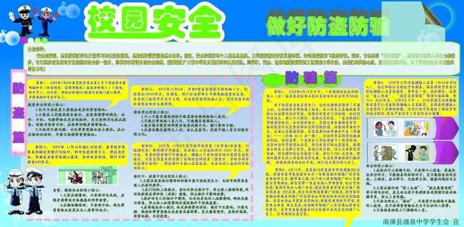 学校安全教育展板PSDpsd模版下载