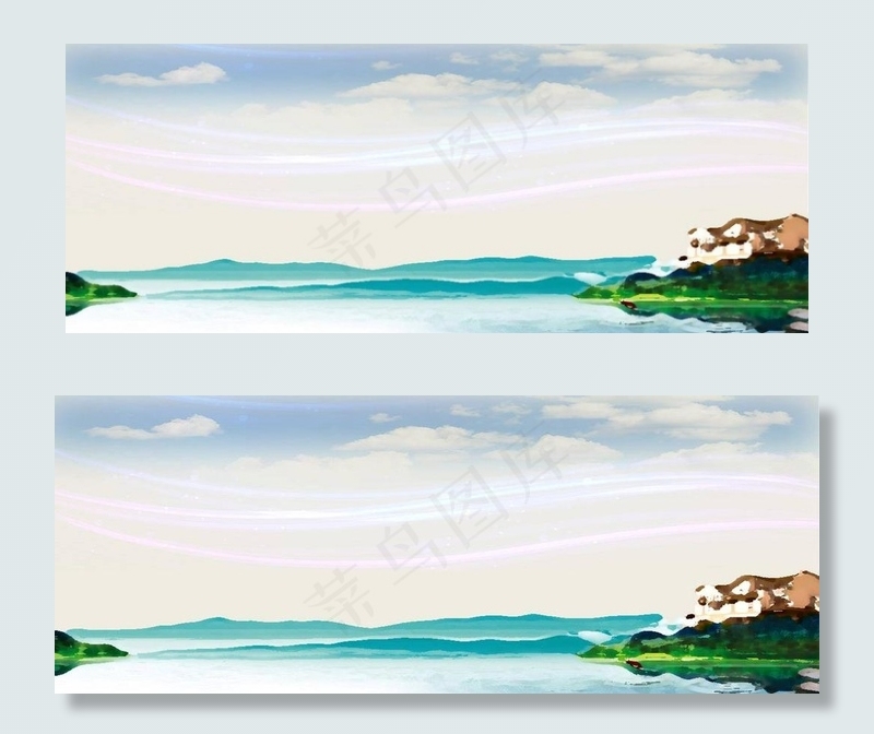 蓝色港湾 绿色家园图片