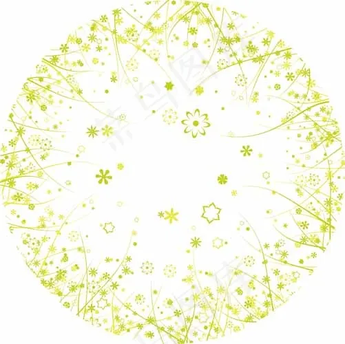 花纹组成的圆形图案矢量素材ai矢量模版下载
