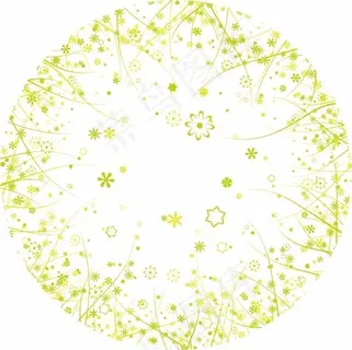 花纹组成的圆形图案矢量素材