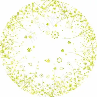 花纹组成的圆形图案矢量素材