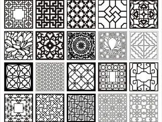 家装镂空花纹移门图案