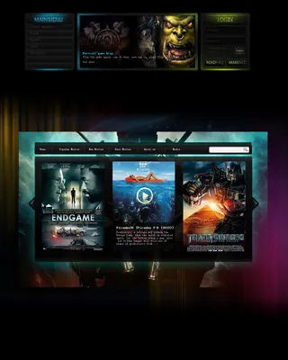 游戏网站设计PSD网页模板