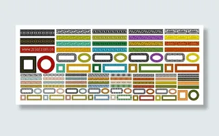 经典的各种材料的矢量花边系列2