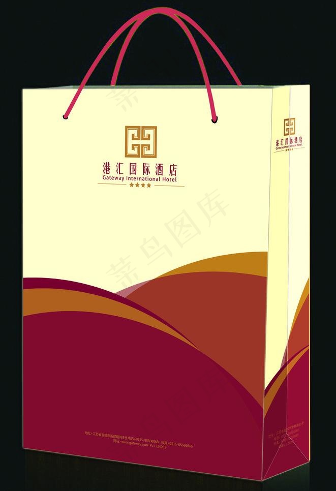 酒店手提袋（附矢量图）图片cdr矢量模版下载