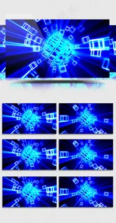 2018炫酷光效魔方震撼晃动缩放射...