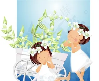 韩国iClickart四季可爱女孩...