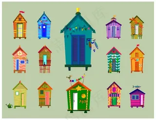 扁平创意屋子设计