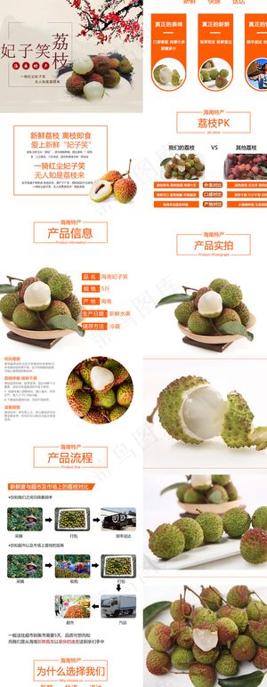 荔枝详情页妃子笑荔枝详情页面