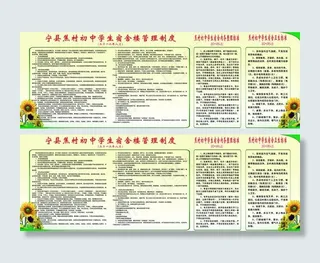 学校宿舍管理制度展板图片