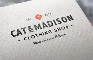 白色亚光卡纸LOGO效果图PSD模板