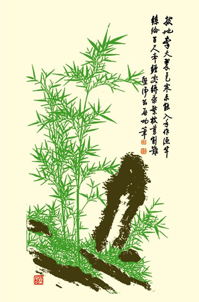 绿竹eps,ai矢量模版下载