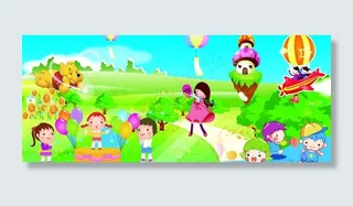 卡通风景画图片