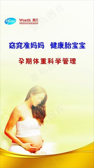 惠氏奶粉科学管理孕妇展板