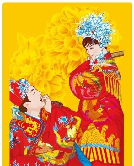 传统婚礼 矢量人物 矢量素材 AI...ai矢量模版下载