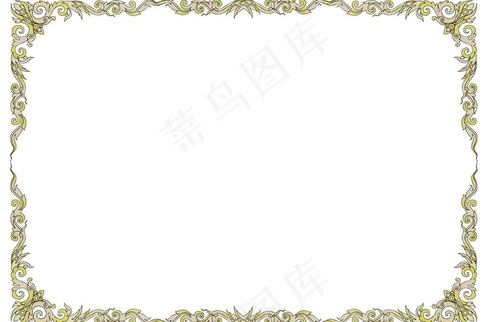 证书花边psd模版下载