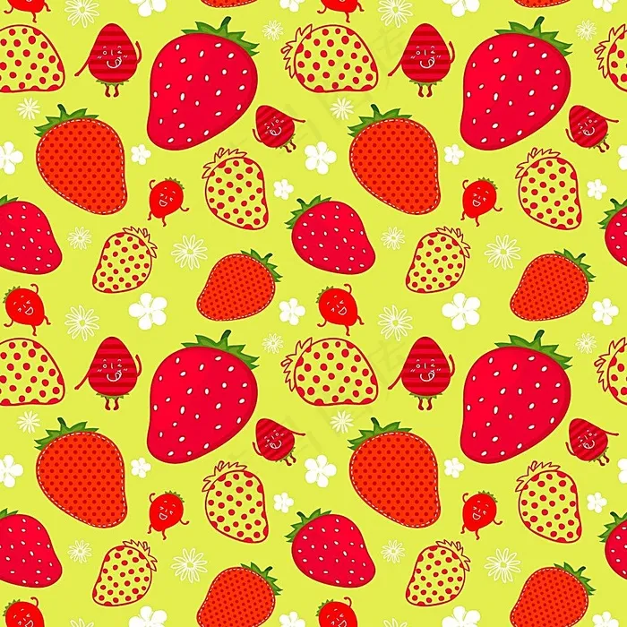 卡通水果背景ai矢量模版下载