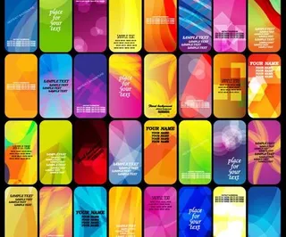 绚丽光晕卡片背景矢量素材