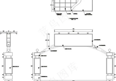 不锈钢跨路拱门广告牌制作图图片