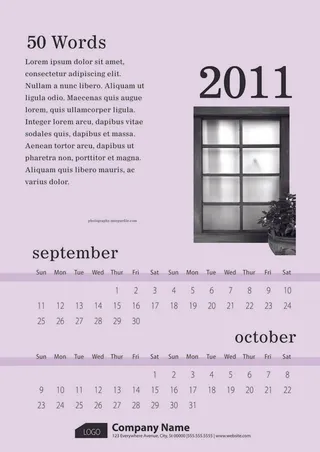 6款精致2011年日历模板——矢量...