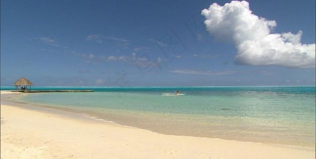 云彩 天空 海水 海滩图片