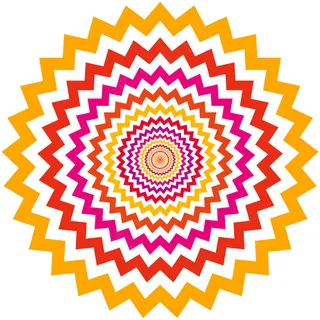 橙红色齿轮花朵底纹