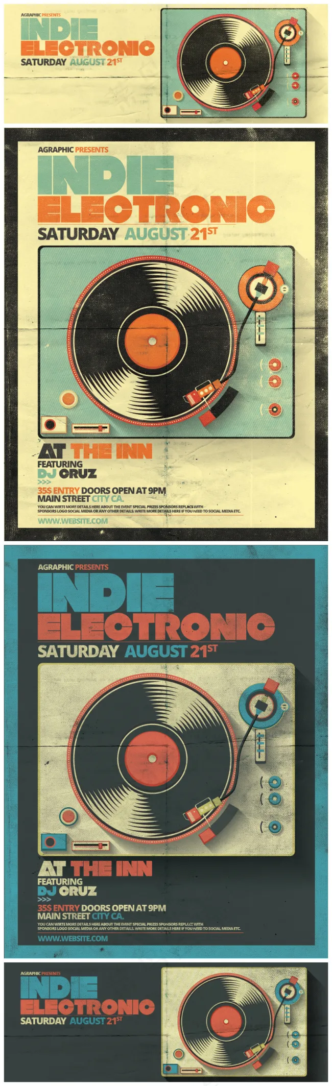 复古欧美音乐歌会文字排版设计淘宝海...psd模版下载