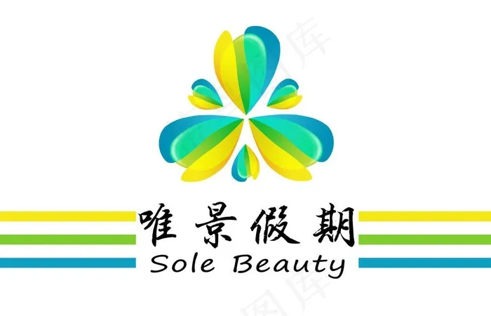 三叶草标志图片psd模版下载