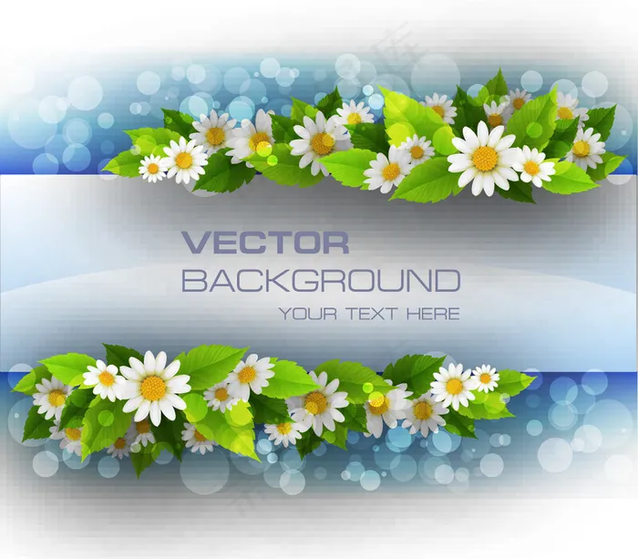 春天鲜花梦幻光斑背景矢量素材eps,ai矢量模版下载