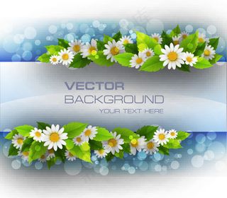 春天鲜花梦幻光斑背景矢量素材