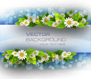 春天鲜花梦幻光斑背景矢量素材