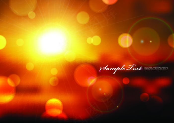 璀璨光斑炫彩背景矢量素材