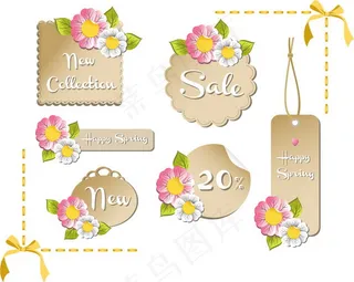 淘宝新品上市时尚促销标签