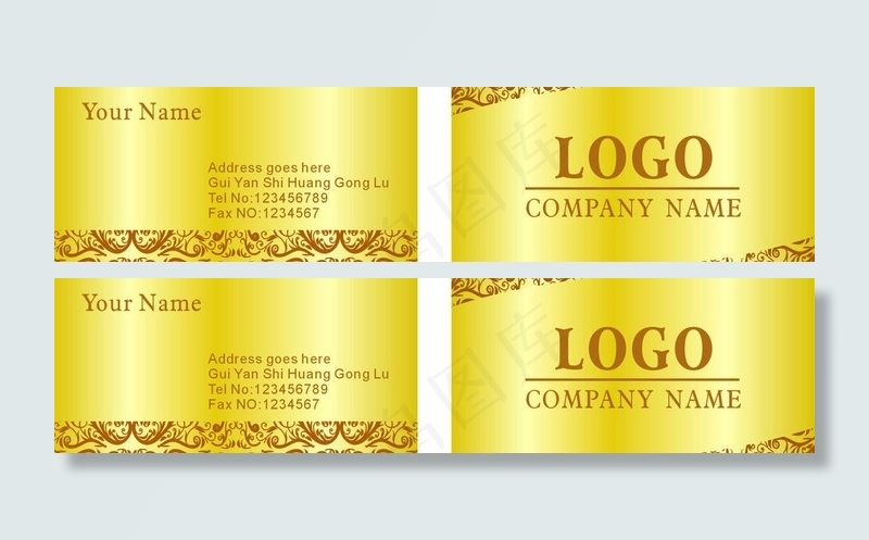 金色名片图片