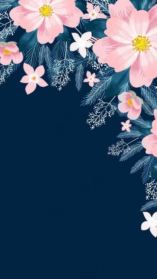 手绘花卉h5背景