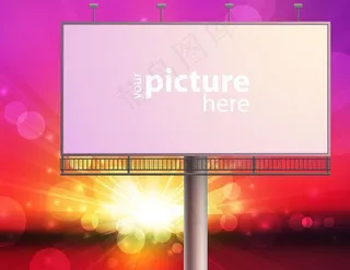 户外大型广告牌矢量素材图片