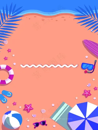 冰爽夏日狂欢大促背景