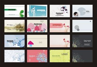 可爱时尚名片设计矢量素材