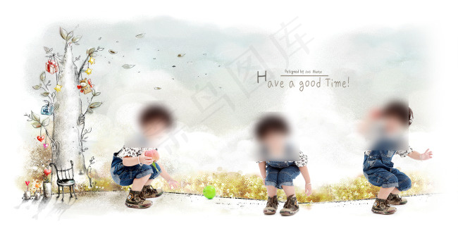 韩板儿童相册模板