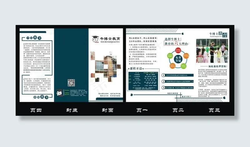 牛博士三折页cdr矢量模版下载