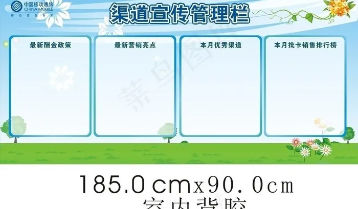 中国移动渠道宣传管理栏图片cdr矢量模版下载