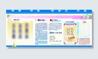 蓝色展板宣传栏图片