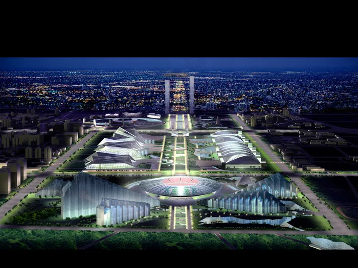 鸟瞰图夜景图片